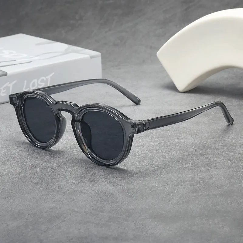 Small Frame Round Frame Uv Sunglasses Retro Sunglasses Cross-Border Sunglasses For Men'S Fashion Travel Accessory Outdoor Use