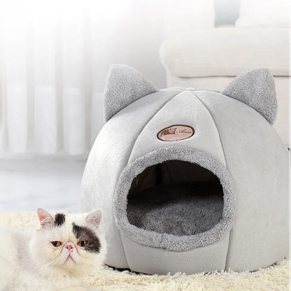 Cat Dog Bed Basket Small Pets Cozy Cave Nest Indoor NEW