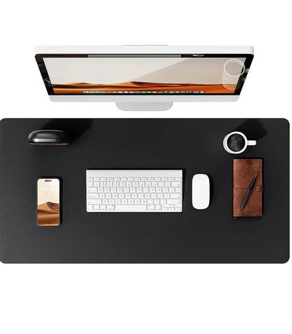 Mouse Pad Office Desk Mat Leather Desk Pad Protector Non-Slip PU Leather Desk Blotter