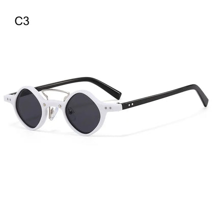 New Hippie Small Round Square Sunglasses Men Women Retro Steam Punk Glasses Vintage Gradient Driving Glasses UV400