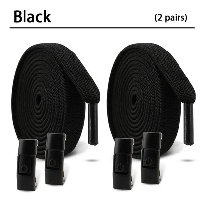 Elastic Laces Sneakers Tennis No Tie Shoe laces Lock Shoelaces without ties Kids Adult Shoelace Shoes Accessories 1Pair/2Pair