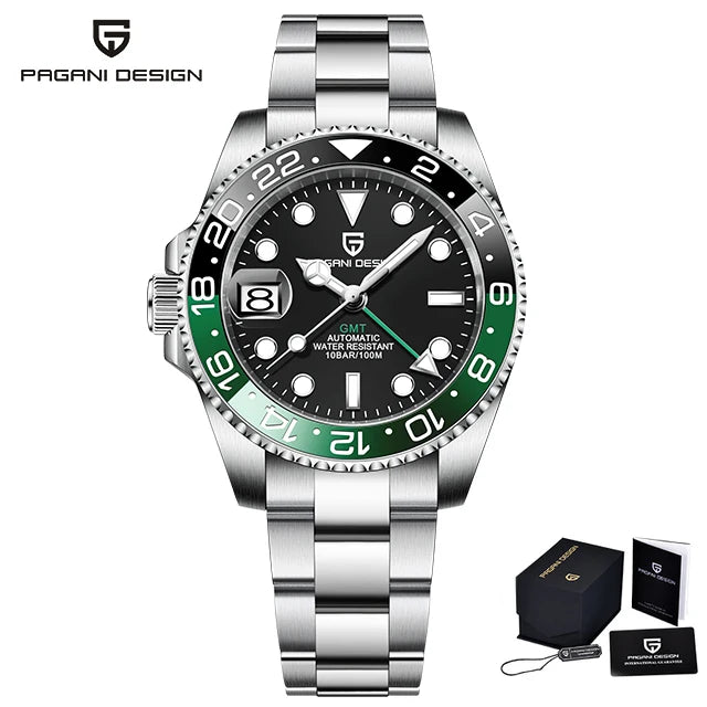 Hulk V3 Version GMT Sapphire Automatic Mechanical Watch Stainless Steel Black/Green