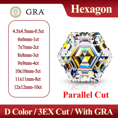 Special Cut Star / Octagon / Hexagon / Four Leaf / Asoka D Certified GRA Moissanite Loose Stones Moissanite Diamond For Jewelry