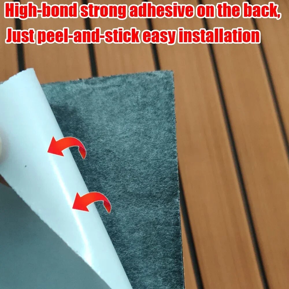 EVA Foam Teak Boat Decking Mat Flooring Self Adhesive 60x240 Cm