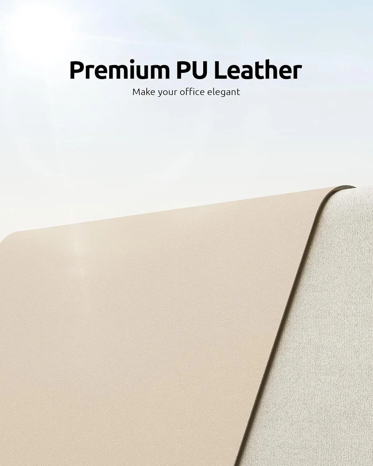 Mouse Pad Office Desk Mat Leather Desk Pad Protector Non-Slip PU Leather Desk Blotter