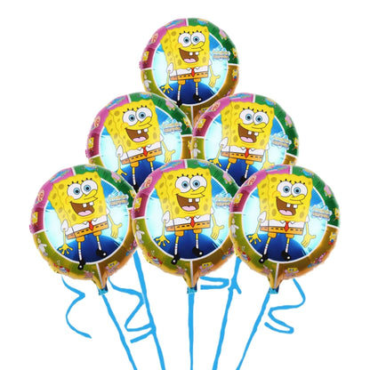 Cartoon SpongeBob Theme Birthday Party Balloon Disposable Tableware Mask Flag Candy Box Backpack Baby Shower party supplies