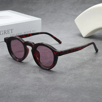 Small Frame Round Frame Uv Sunglasses Retro Sunglasses Cross-Border Sunglasses For Men'S Fashion Travel Accessory Outdoor Use