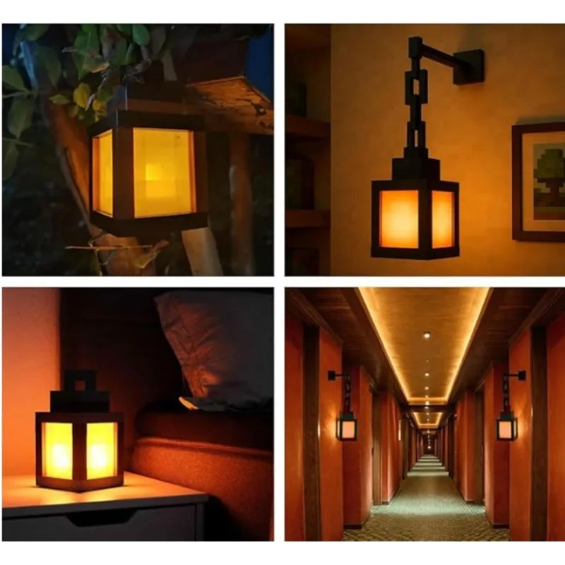 Lantern Night Light MultiColor LED Light Remote Control Desk & Wall Mountable Home Decor