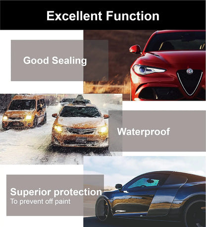 Car Door Edge Guards, 16ft Clear Chrome Universal U Shape Rubber Sealed Door Edge Protection Fit for Most Car