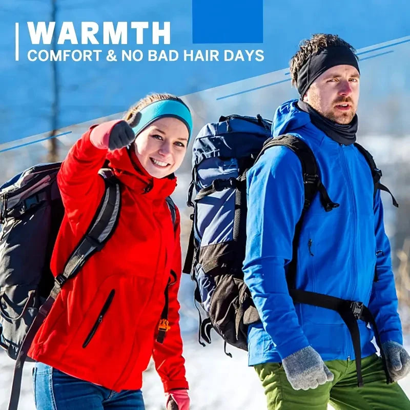 Warm Fleece Earmuffs Headband Soft Windproof Ear Warmer Unisex Outdoor Sports Headbands Ideal for Skiing Running Cycling