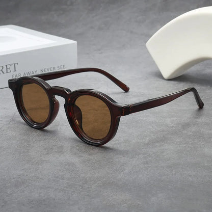Small Frame Round Frame Uv Sunglasses Retro Sunglasses Cross-Border Sunglasses For Men'S Fashion Travel Accessory Outdoor Use
