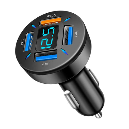 66W USB Type C Charger For Car PD 4 USB Car Quick Charge QC3.0 12/24 V Car Cigarette Lighter Socket Splitter For iPhone Huawei