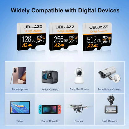 Micro SD Card Class 10 SD CARDS 128GB U3 V30 64GB 256GB 512GB  For Xiaomi Phone Camera PC