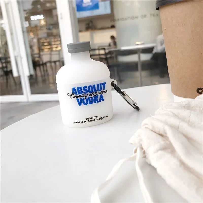 For Apple Airpods Pro 3 2025 1 4 3 2 Pro Creative Wine Bottle Headphone Case with Charm Silicon Headset Cases Airpod Pro3 Cover