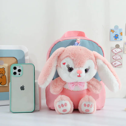 Plush Rabbit Backpack Kids School Bag Cute Cartoon Back To School September