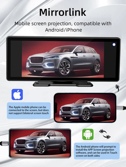 10.26 Inch Carplay Screen HD Rear Reversing Camera Car Radio MP5 Multimedia