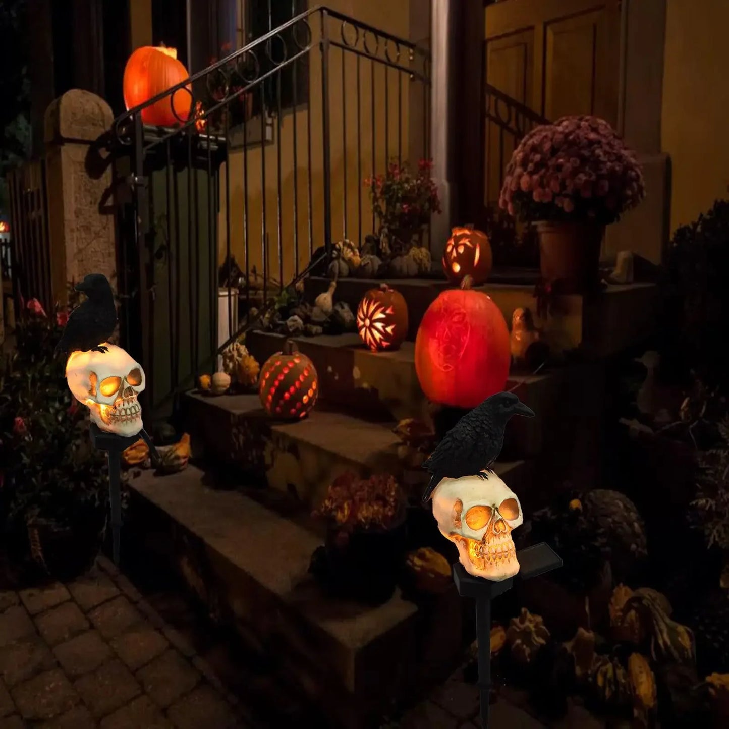Halloween outdoor lights waterproof Christmas tree pumpkin garden stake lights