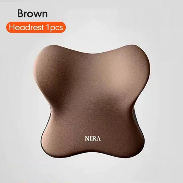 Memory Foam Car Headrest & Lumbar Support Cushion – Universal Neck & Back Comfort Pillow