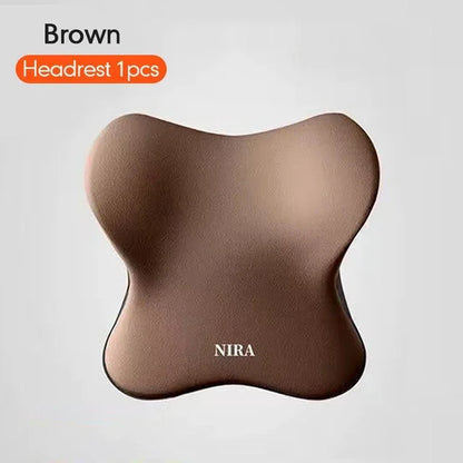 Memory Foam Car Headrest & Lumbar Support Cushion – Universal Neck & Back Comfort Pillow