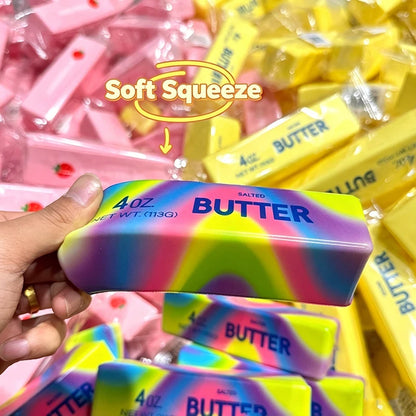 Butter Squishy Super Soft Food Squishy Toys Stress Relief Moist Squeeze Fidget Toy Butter Stick Chocolate Squish Toy Autism Gift