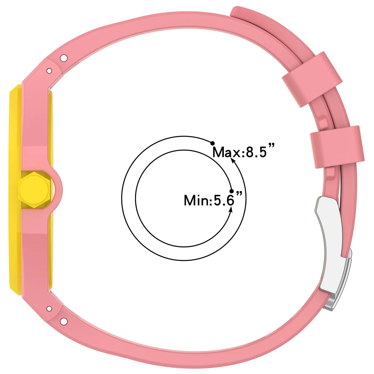 Premium Swatch Royal Mod Case Frame with Integrated Silicone Strap and Bumper Cover WHITE