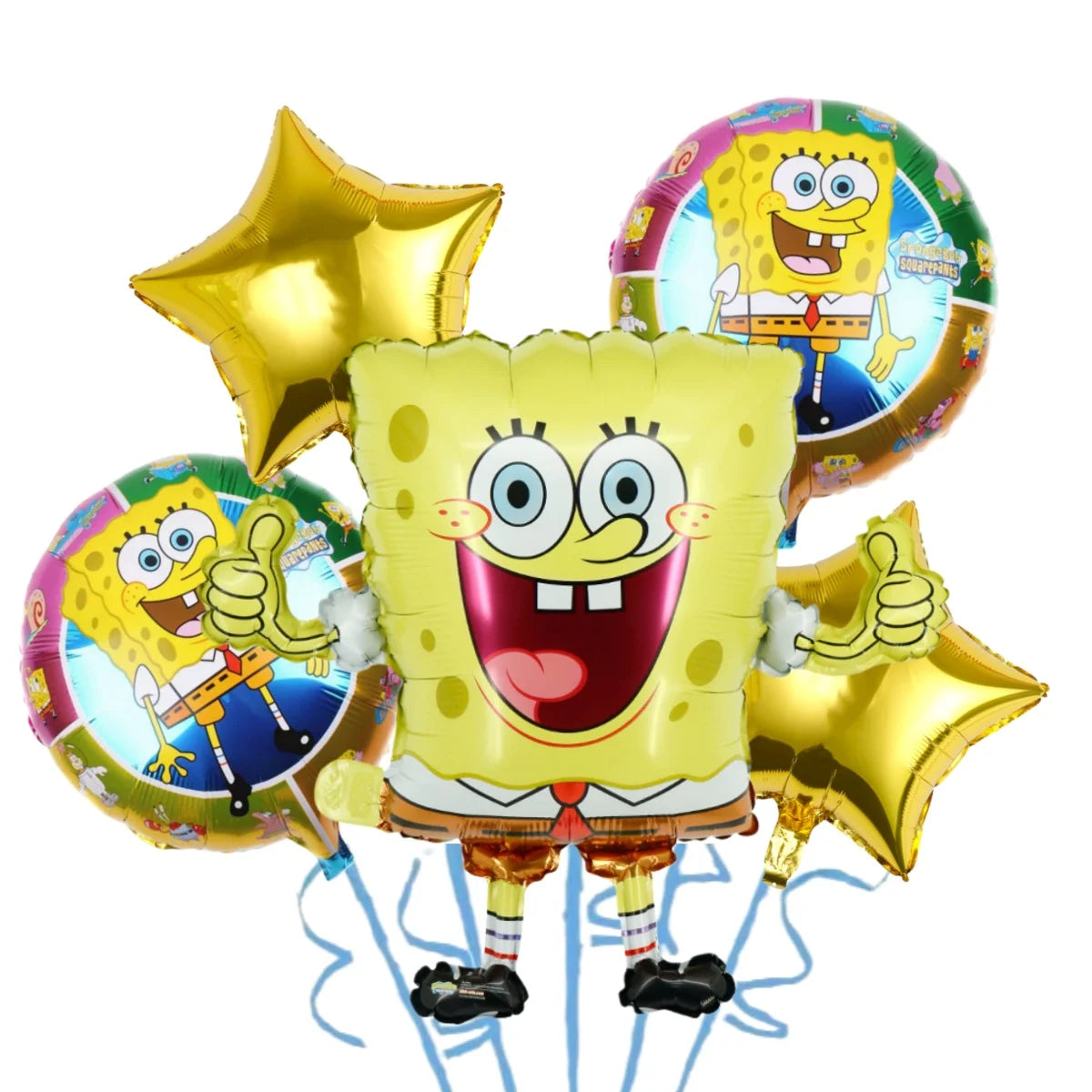 Cartoon SpongeBob Theme Birthday Party Balloon Disposable Tableware Mask Flag Candy Box Backpack Baby Shower party supplies