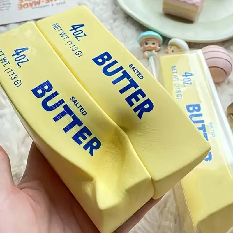 Butter Squishy Super Soft Food Squishy Toys Stress Relief Moist Squeeze Fidget Toy Butter Stick Chocolate Squish Toy Autism Gift