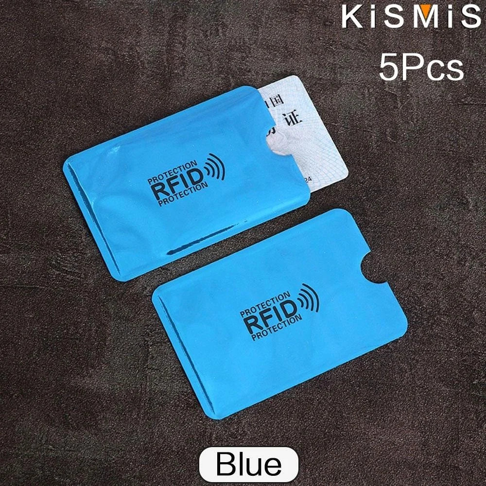 5X Ultrathin Anti Rfid Wallet Blocking Reader Lock Bank Card Holder Credit Card Protection