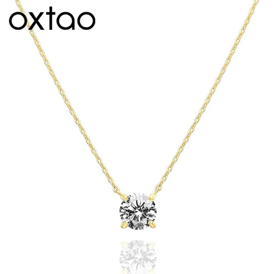 Moissanite Pendant Necklace D VVS1 Diamond Necklace Chain Female Jewelry