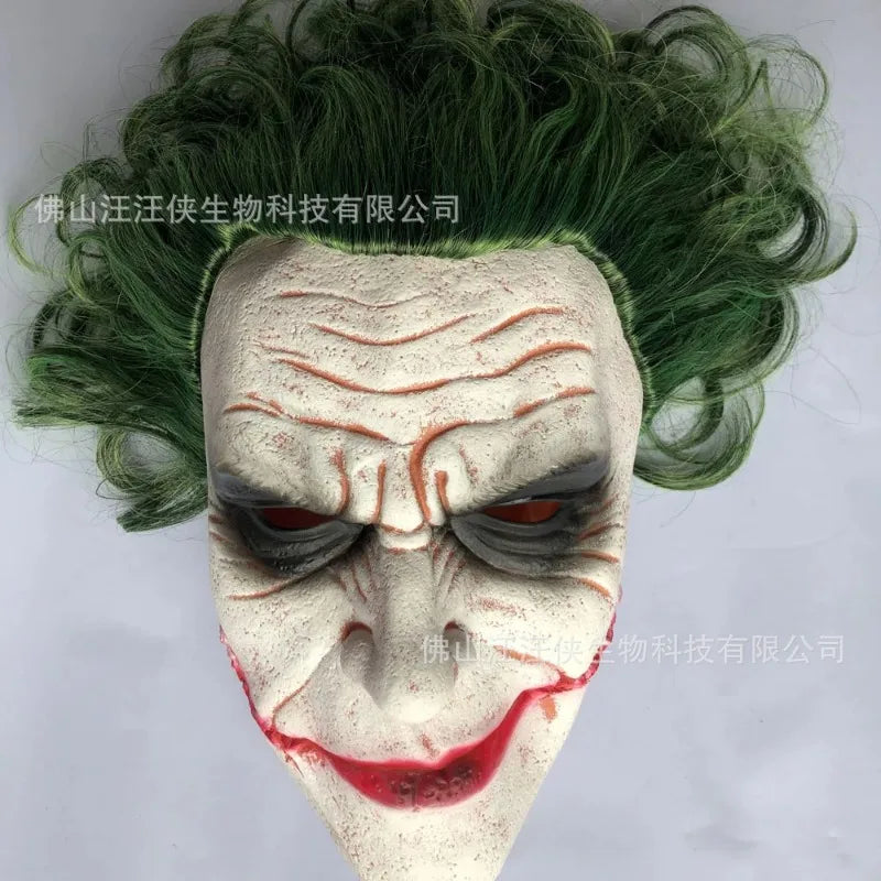 Halloween Mask Knight Joker Role Playing Mask Festival Party Neutral Adult Latex Mask Headset Performance Stage Props