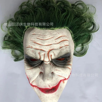 Halloween Mask Knight Joker Role Playing Mask Festival Party Neutral Adult Latex Mask Headset Performance Stage Props