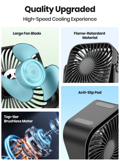 4Inch USB Mini Portable Fan for Room Home Camping Boat
