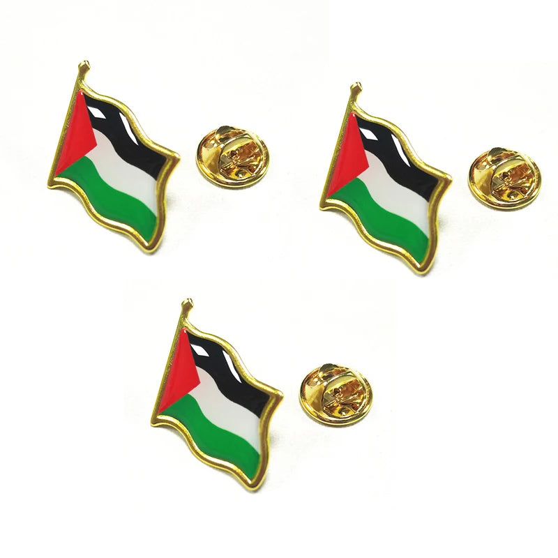 6Pcs Palestine Pin National Flag Brooch Country Metal Enamel Badge FREE PALESTINE