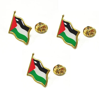 6Pcs Palestine Pin National Flag Brooch Country Metal Enamel Badge FREE PALESTINE