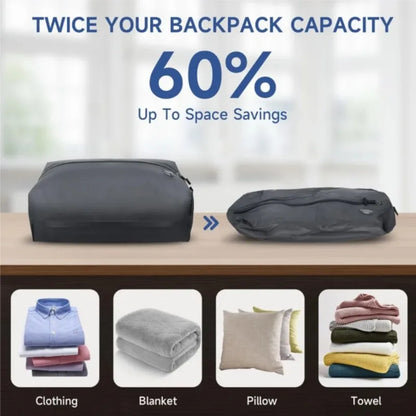 34L Travel Vacuum Bag Folding Clothing Storage with Air Pump