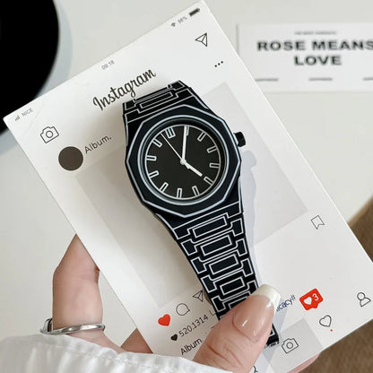 Men's and women's casual, simple and fashionable silicone strap, quartz watch