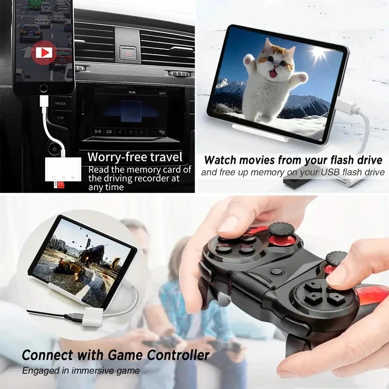3-in-1 Card Reader Adapter Type C To SD TF Memory Card Reader USB Type C OTG Converter For Huawei Samsung Xiomi Phone Tablet