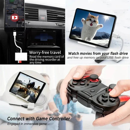 3-in-1 Card Reader Adapter Type C To SD TF Memory Card Reader USB Type C OTG Converter For Huawei Samsung Xiomi Phone Tablet