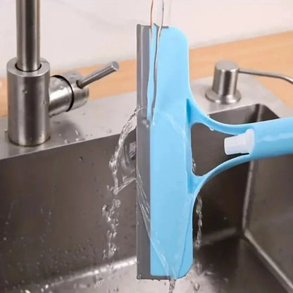 Home-use multi-functional glass cleaner, equipped with a watering can, combines three-in-one glass and window scraper functions