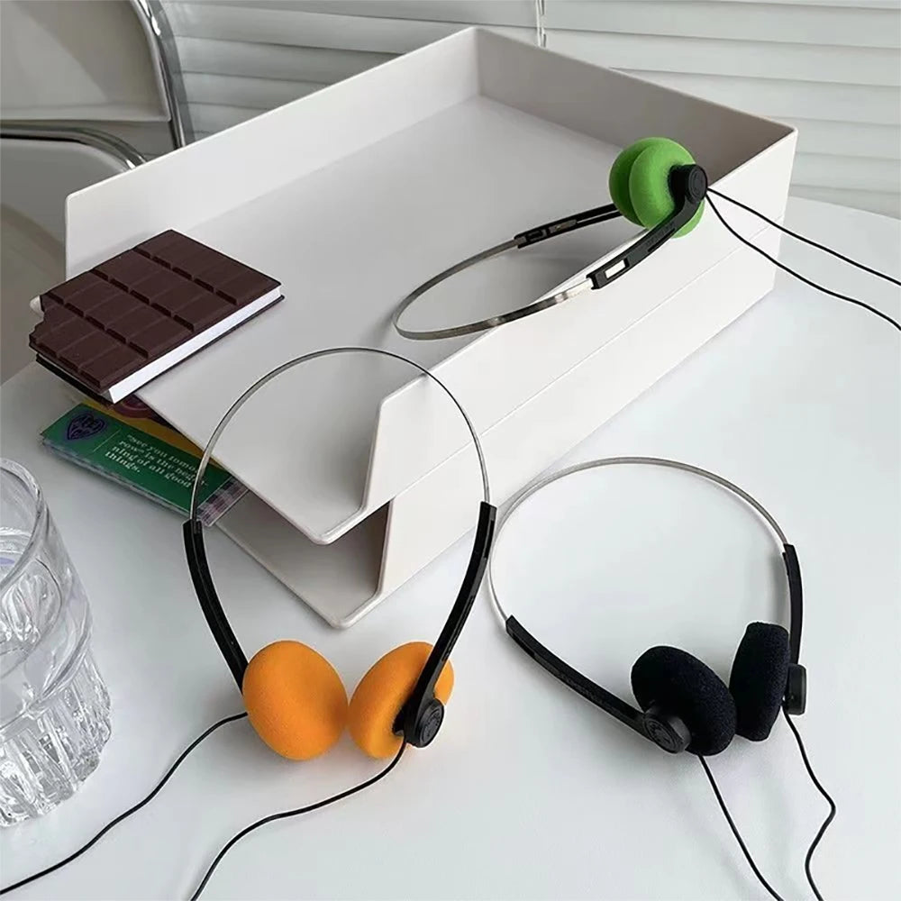American Psycho Wired Stereo Headphones 3.5mm Retro Vintage Style for Walkman CD Player Computer