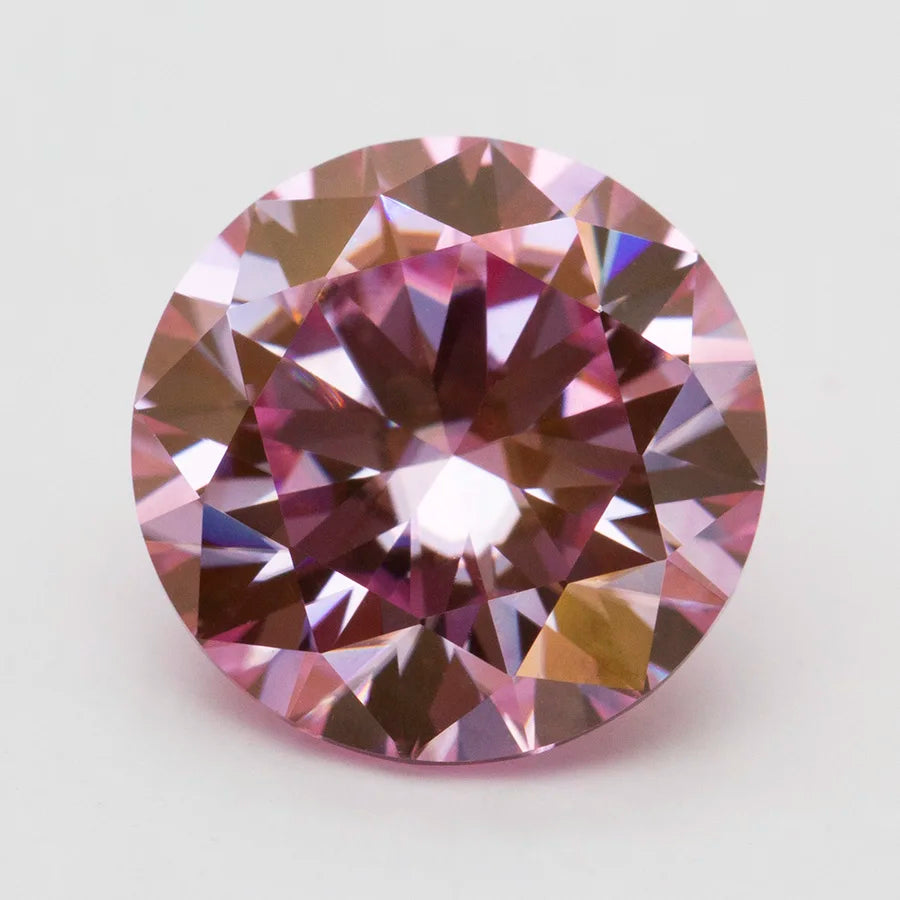 Pink Black Green Blue Yellow Purple Gray Red Loose Moissanite with Certificate Round Moissanite Stone GRA Diamonds Gemstones