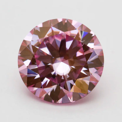 Pink Black Green Blue Yellow Purple Gray Red Loose Moissanite with Certificate Round Moissanite Stone GRA Diamonds Gemstones