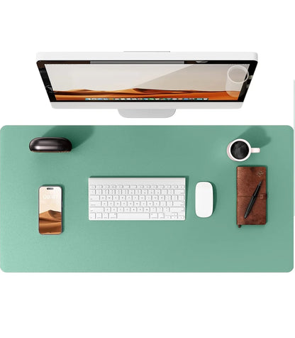 Mouse Pad Office Desk Mat Leather Desk Pad Protector Non-Slip PU Leather Desk Blotter