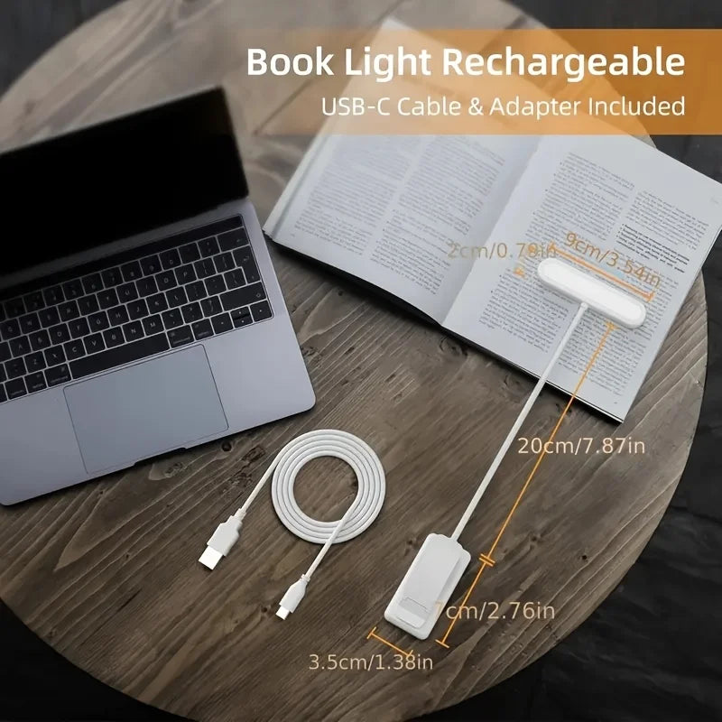 1 pcs USB Book Light 3 Color Reading Lamp