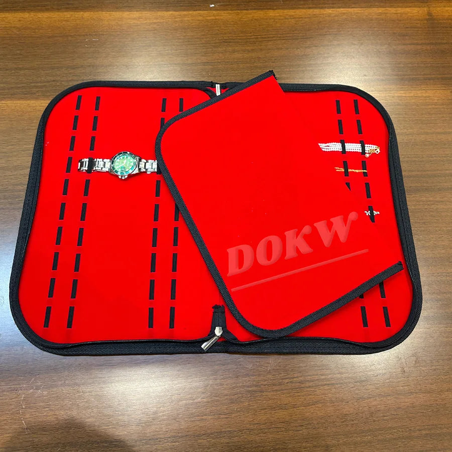Luxury Portable 20 Compartment Watch Storage Bag Collection Pouch Display Case for Stall Counter Exhibition Watch Box