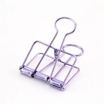 10 Pcs Colors Gold Sliver Rose Green Purple Binder Clips Large Binder Clips