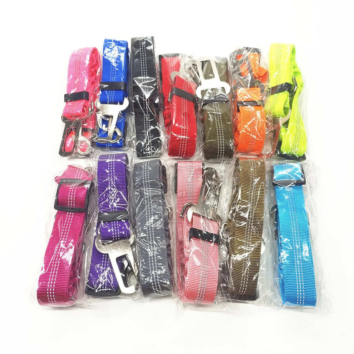 Pet Dog Seat Belt Adjustable Travel Car Safety Harnesses Lead Restraint Reflective Strap