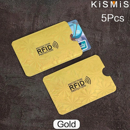 5X Ultrathin Anti Rfid Wallet Blocking Reader Lock Bank Card Holder Credit Card Protection