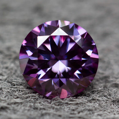 Pink Black Green Blue Yellow Purple Gray Red Loose Moissanite with Certificate Round Moissanite Stone GRA Diamonds Gemstones