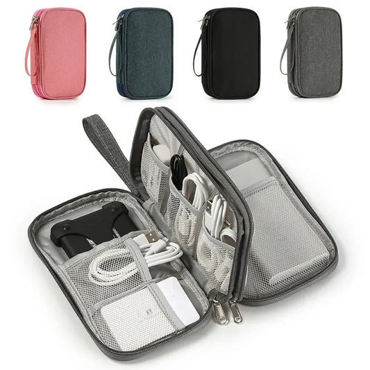 Travel Portable Digital Product Storage Bag USB Data Cable Organizer Headset Charging Box Bag